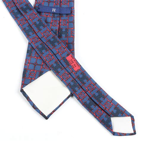 Hermès of Paris Silk Twill Neckties 612 SA and 582 SA, 1970s 